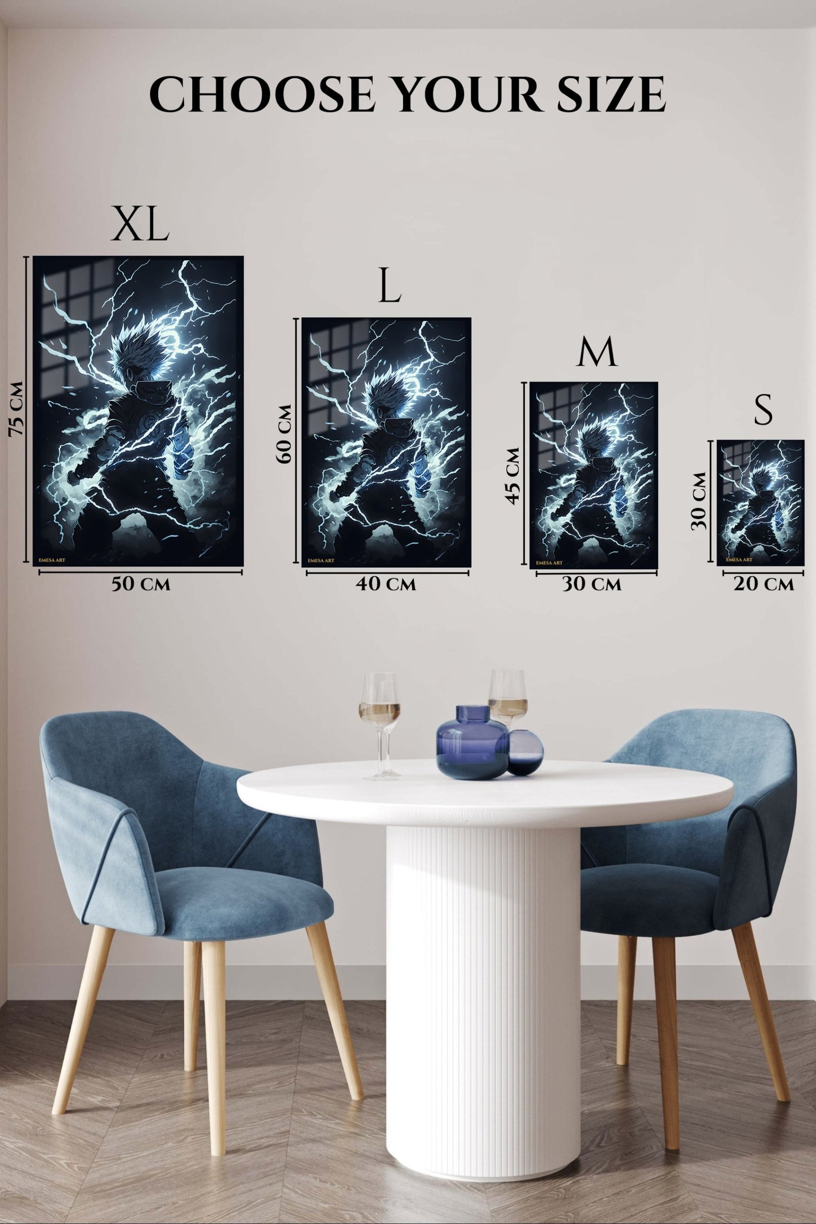 Lightning Bound Warrior metal wall art print, view 6
