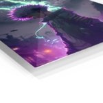 Neon Storm Wanderer metal wall art print, view 2