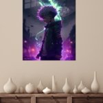 Neon Storm Wanderer metal wall art print, view 4
