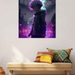 Neon Storm Wanderer metal wall art print, view 5