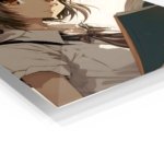 Sunlit Student with Open Book metal wall art print, view 2
