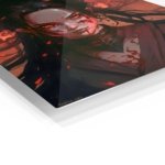 Ember-Eyed Warrior metal wall art print, view 2