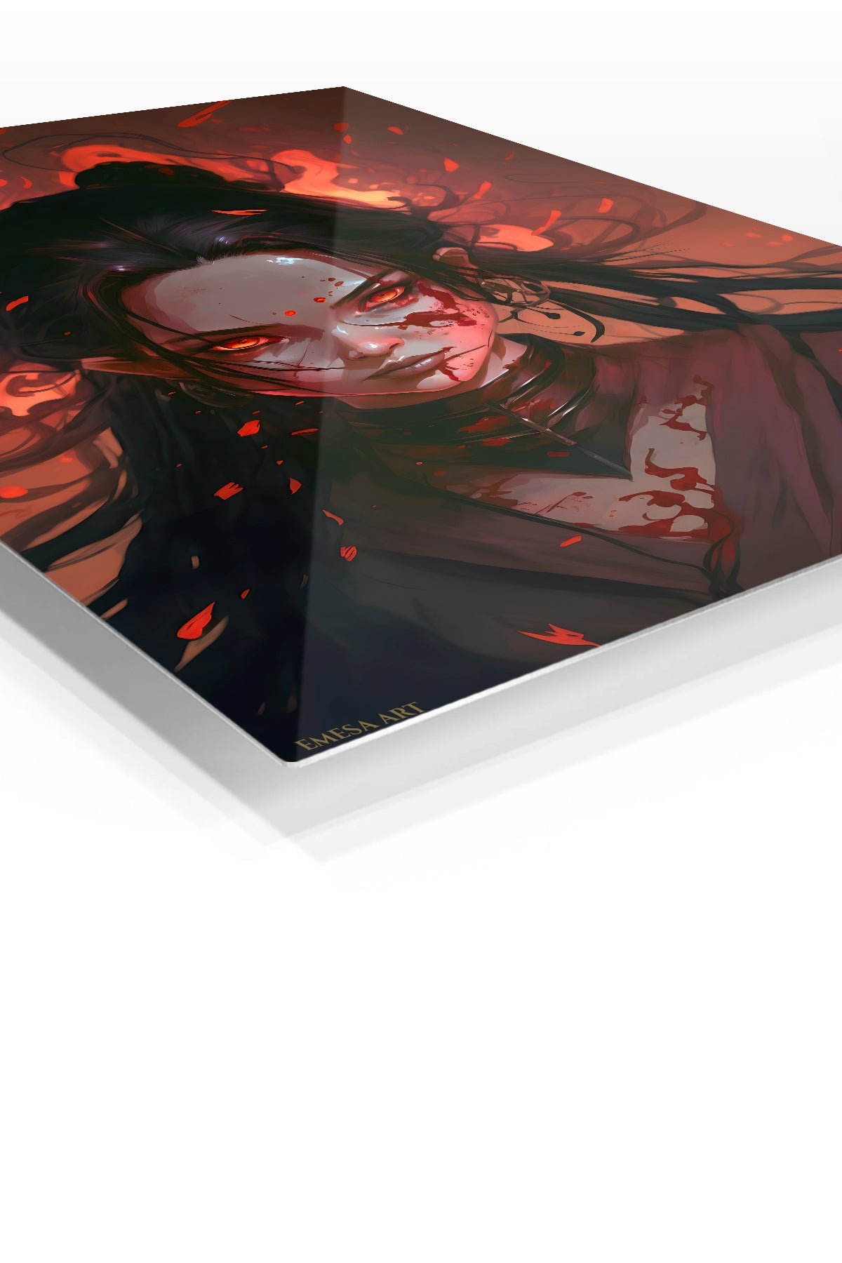 Ember-Eyed Warrior metal wall art print, view 2