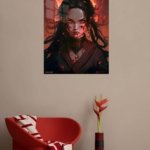 Ember-Eyed Warrior metal wall art print, view 5