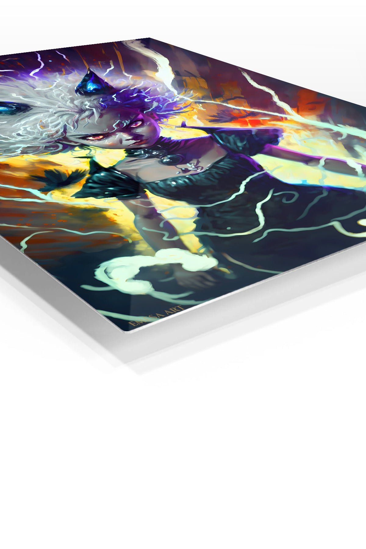 Stormbound Horned Sorceress metal wall art print, view 2