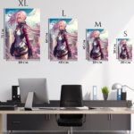 Pink-Haired Cyberpunk Sentinel metal wall art print, view 6
