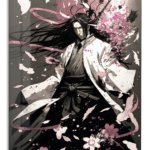 Blossom Blade Warrior metal wall art print