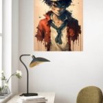 Goggle Hat Adventurer Portrait metal wall art print, view 5