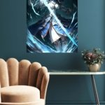 Azure Blade Knight metal wall art print, view 5