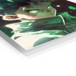 Emerald-Eyed Warrior Portrait metal wall art print, view 2