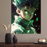 Emerald-Eyed Warrior Portrait metal wall art print, view 4