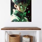 Emerald-Eyed Warrior Portrait metal wall art print, view 5