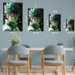Emerald-Eyed Warrior Portrait metal wall art print, view 6