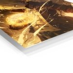 Golden Arcane Warrior metal wall art print, view 2