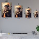 Ember-Eyed Ninja Portrait metal wall art print, view 6