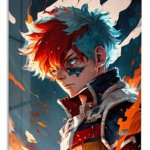 Dual Flame Hero Portrait metal wall art print