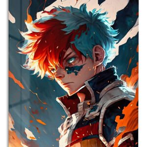 Dual Flame Hero Portrait metal wall art print