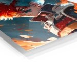 Dual Flame Hero Portrait metal wall art print, view 2