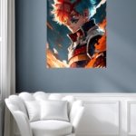 Dual Flame Hero Portrait metal wall art print, view 5