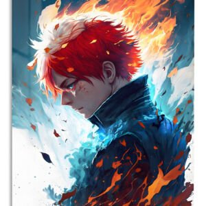 Ember Crown Warrior metal wall art print