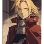 Golden-Eyed Warrior Portrait metal wall art print