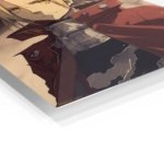 Golden-Eyed Warrior Portrait metal wall art print, view 2