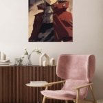 Golden-Eyed Warrior Portrait metal wall art print, view 5