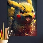 Electric Mouse Burst metal wall art print, view 4