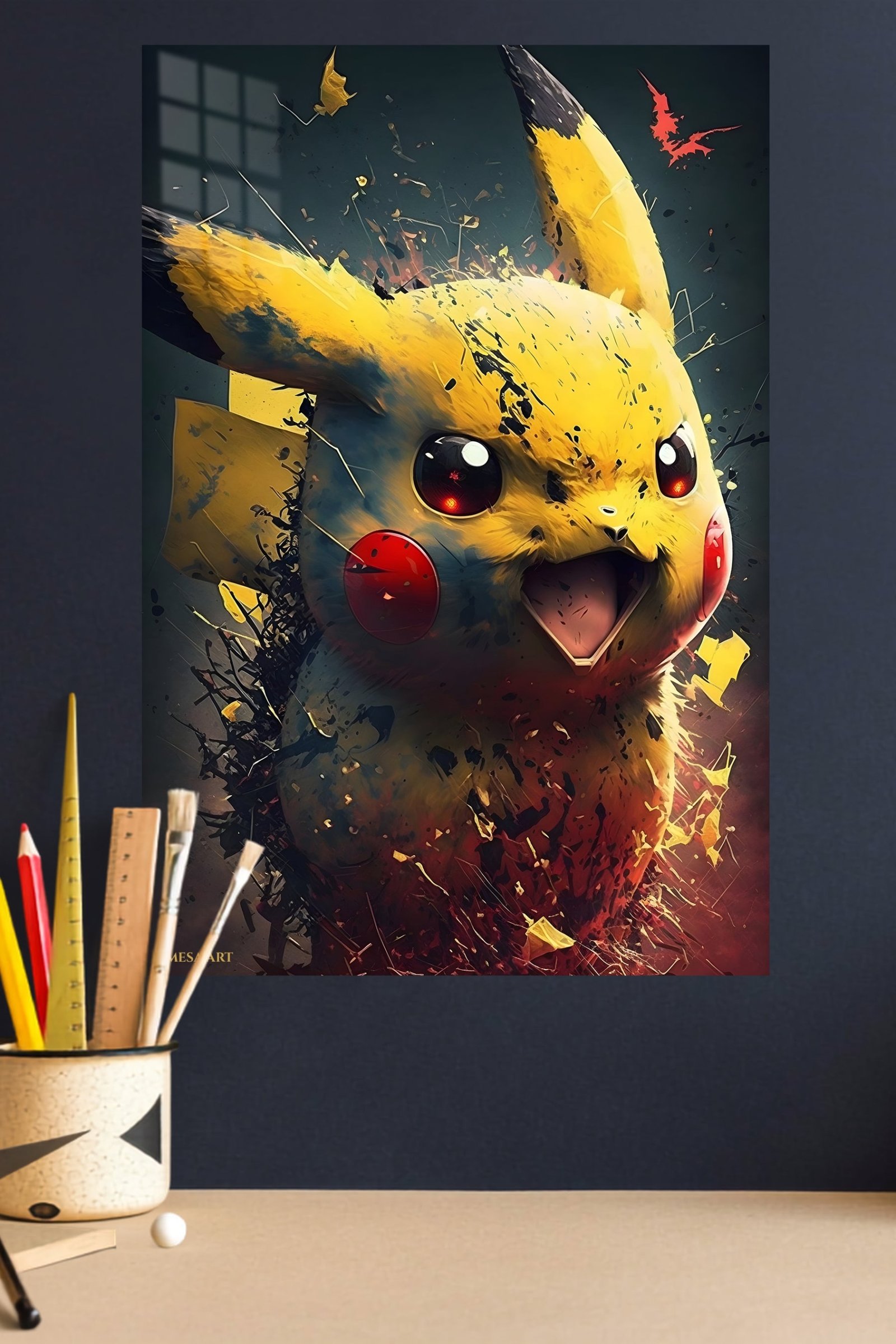 Electric Mouse Burst metal wall art print, view 4
