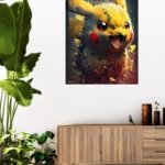 Electric Mouse Burst metal wall art print, view 5