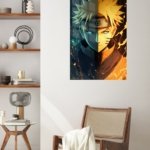 Fire and Frost Ninja Portrait metal wall art print, view 5