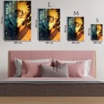 Fire and Frost Ninja Portrait metal wall art print, view 6