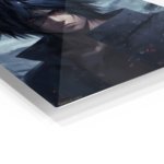 Crimson-Eyed Haze Warrior metal wall art print, view 2