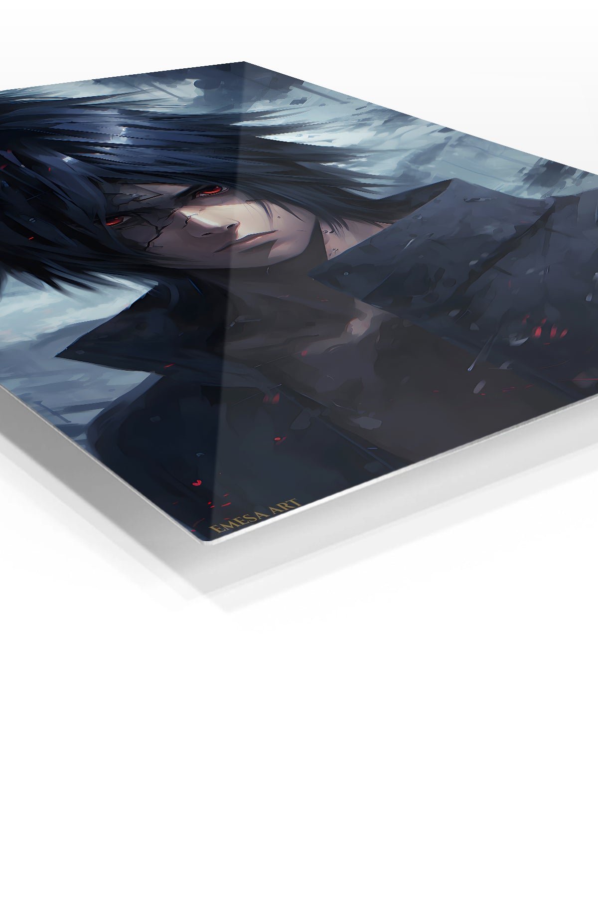 Crimson-Eyed Haze Warrior metal wall art print, view 2