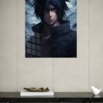 Crimson-Eyed Haze Warrior metal wall art print, view 4