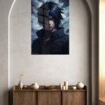 Crimson-Eyed Haze Warrior metal wall art print, view 5