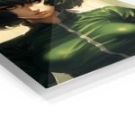 Emerald Gaze Portrait metal wall art print, view 2