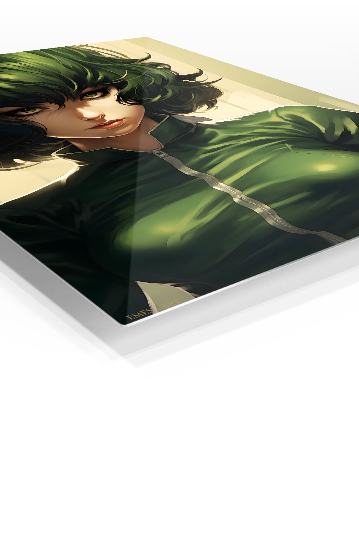 Emerald Gaze Portrait metal wall art print, view 2