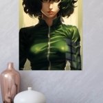 Emerald Gaze Portrait metal wall art print, view 4
