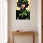 Emerald Gaze Portrait metal wall art print, view 5