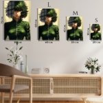 Emerald Gaze Portrait metal wall art print, view 6