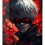 Crimson Grin Shadow Warrior metal wall art print