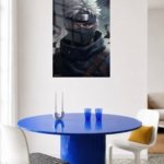 Silver-Haired Masked Warrior metal wall art print, view 5