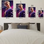 Neon Gaze Warrior Portrait metal wall art print, view 6