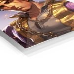 Golden Headband Warrior Portrait metal wall art print, view 2