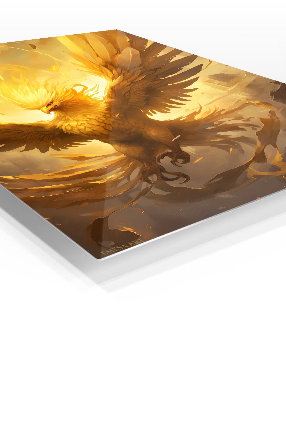 Golden Eagle Ascendant metal wall art print, view 2