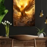 Golden Eagle Ascendant metal wall art print, view 4
