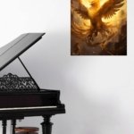 Golden Eagle Ascendant metal wall art print, view 5