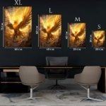 Golden Eagle Ascendant metal wall art print, view 6
