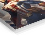 Golden-Haired City Hero metal wall art print, view 2